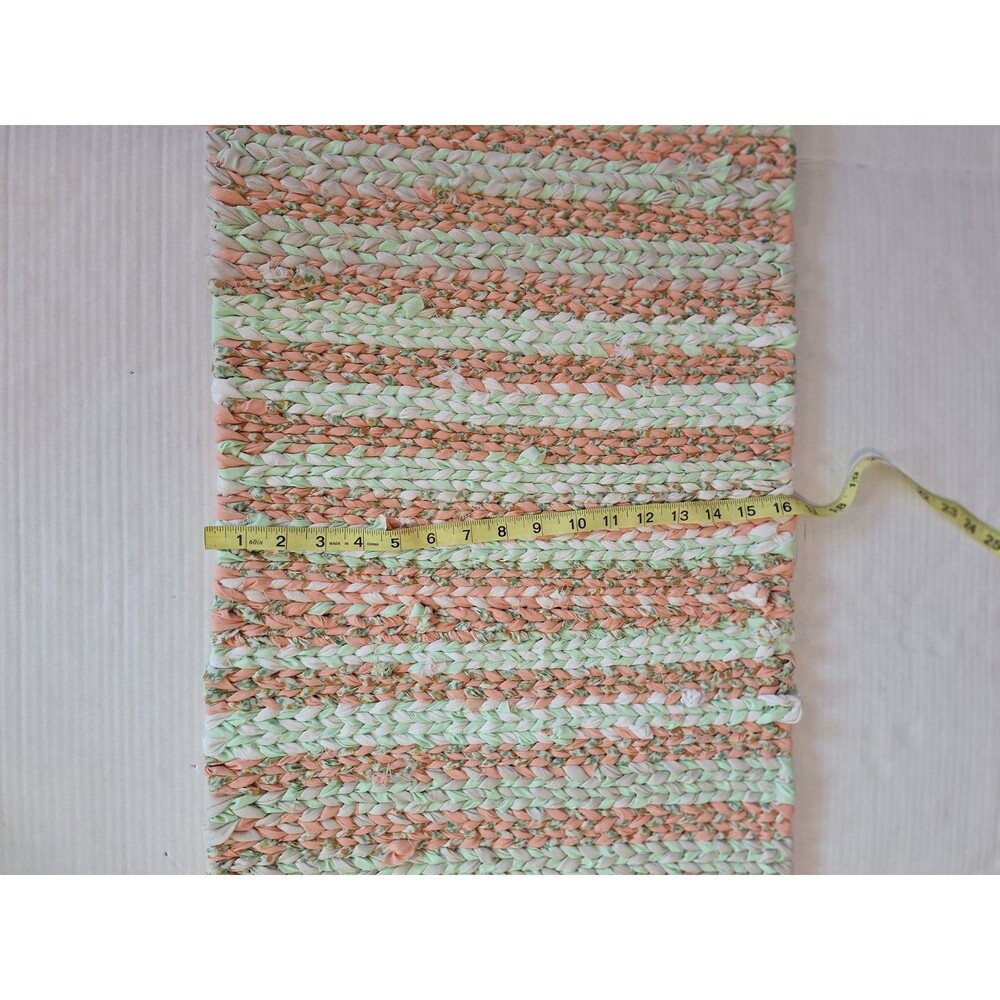 Loom Woven New Handmade Rag Rug Grandmacore Cottage Style Washable Boho Spring - Picture 3 of 3